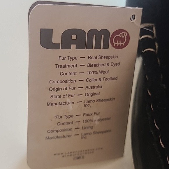 Lamo Australian Suede Sheep Skin Candace Slip On Moccasins Black Women's Size 9 - Picture 11 of 12